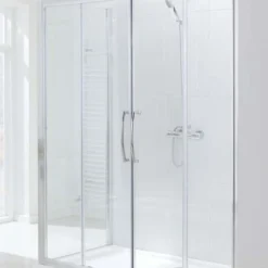 Lakes 1800mm Semi-Frameless Double Sliding Shower Door - Classic Collection -Bathroom Sales Shop Semi Frameless Lakes Double Slider Door 1 6