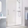 Lakes 1000mm Semi-Frameless White Sliding Shower Door - Classic Collection -Bathroom Sales Shop Semi Frameless Lakes Slider Door 1 4