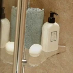 Sommer Extended Radius Over Bath Screen With Fixed Panel - Premium Hinged Shower Screen -Bathroom Sales Shop Shelf detail RT