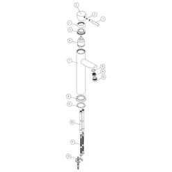 Shetland Tall Basin Mixer - Modern Bathroom Tap with High Spout -Bathroom Sales Shop Shetland tall basin mixer parts