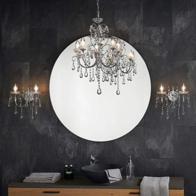 Shetland 2 Arm Chrome Chandelier Wall Light for Bathroom | Modern Wall Lighting 11 Shetland 2 Arm Chrome Chandelier Wall Light for Bathroom | Modern Wall Lighting - Image 9