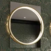 HIB Solas 50 LED Bathroom Mirror with Brushed Brass Frame - Premium Illuminated Vanity Mirror -Bathroom Sales Shop Solas brushed brass 1