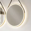 HIB Solstice 80 Brushed Brass LED Bathroom Mirror 800mm With Strap - Modern & Stylish -Bathroom Sales Shop Solstice brushed brass 1
