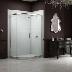 Sommer8 900 X 760mm Single Door Offset Quadrant Shower Enclosure - Space-Saving Design -Bathroom Sales Shop Sommer8 Offset