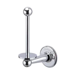 Burlington Spare Toilet Roll Holder - Compact Design, 116 x 60 x 183mm, Chrome Finish - Bathroom Essential