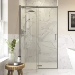 Supreme 1500mm Semi-Framed Sliding Door Shower Enclosure | Modern & Durable Design -Bathroom Sales Shop Supreme Slider Lifestyle3