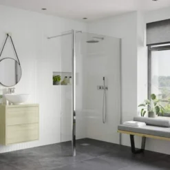 Supreme 800mm Wetroom Panel with Support Bar & 300mm Rotatable Panel 5 Supreme 800mm Wetroom Panel with Support Bar & 300mm Rotatable Panel -Bathroom Sales Shop Supreme Wetroom Glass with Rotatable