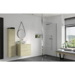 Supreme 800mm Wetroom Panel & Floor-to-Ceiling Pole - Premium Walk-In Shower Solution -Bathroom Sales Shop Supreme floor to ceiling pole lifestyle 6