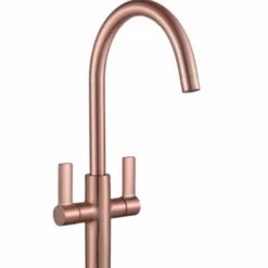 Jeroni Swan 2 Handle Copper Kitchen Mixer Tap - Premium Francis Pegler Design