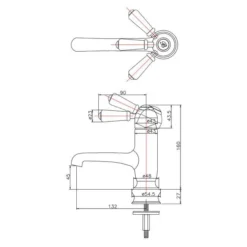 Burlington Chelsea Traditional Monobloc Basin Tap CH19 | Elegant & Durable Design 12 Burlington Chelsea Traditional Monobloc Basin Tap CH19 | Elegant & Durable Design -Bathroom Sales Shop T4B CH19 LD