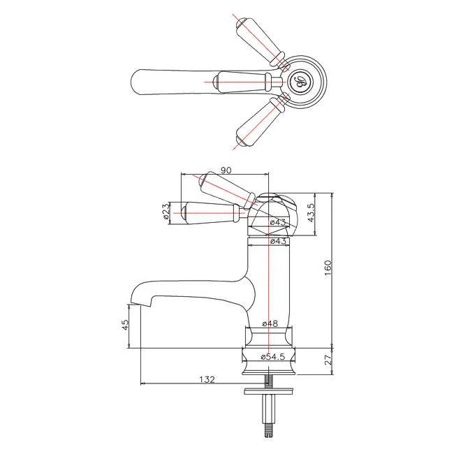 Burlington Chelsea Traditional Monobloc Basin Tap CH19 | Elegant & Durable Design 7 Burlington Chelsea Traditional Monobloc Basin Tap CH19 | Elegant & Durable Design - Image 5