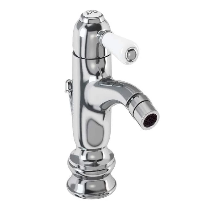 Burlington Chelsea Monobloc Bidet Mixer Tap With White Lever & Pop Up Waste - CH23 | Traditional Style Taps 4 Burlington Chelsea Monobloc Bidet Mixer Tap With White Lever & Pop Up Waste - CH23 | Traditional Style Taps - Image 2
