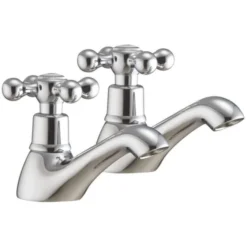 Scudo Classica Traditional Basin Pillar Taps | Classic Style Bathroom Taps