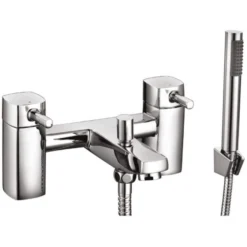 Scudo Forme Chrome Bath Shower Mixer Tap - Modern Bathroom Taps with Shower Functionality