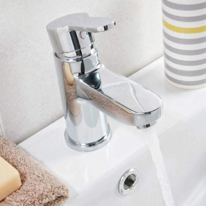 Scudo Favour Mono Basin Mixer Tap with Waste - Modern Chrome Finish 4 Scudo Favour Mono Basin Mixer Tap with Waste - Modern Chrome Finish - Image 2