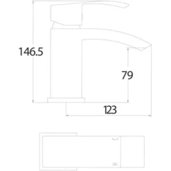 Scudo Descent Mono Basin Mixer Tap with Push Waste | Stylish & Functional Bathroom Tap -Bathroom Sales Shop TAP031 LD