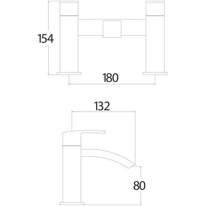 Scudo Descent Bath Filler Tap | Modern Bathroom Taps | Premium Bath Taps 4 Scudo Descent Bath Filler Tap | Modern Bathroom Taps | Premium Bath Taps - Image 2