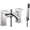 Scudo Descent Bath Shower Mixer Tap with Shower Kit & Wall Bracket - Chrome Finish -Bathroom Sales Shop TAP033 CO