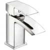 Scudo Descent Mini Mono Basin Mixer Tap with Push Waste - Chrome Finish -Bathroom Sales Shop TAP034 CO