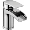 Scudo Monument Chrome Mono Basin Mixer Tap with Push Waste | Modern Bathroom Tap -Bathroom Sales Shop TAP071L CO
