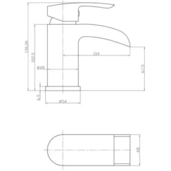 Scudo Monument Chrome Mono Basin Mixer Tap with Push Waste | Modern Bathroom Tap -Bathroom Sales Shop TAP071L LD