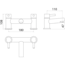 Scudo Premier Bath Filler Tap - Premium Matte Black Bathroom Tap with Elegant Design -Bathroom Sales Shop TAP102 LD