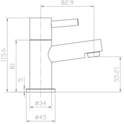 Scudo Premier Basin Taps (Pair) - High-Quality Bathroom Taps for Modern Homes -Bathroom Sales Shop TAP106L LD