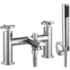 Scudo Kross Bath Shower Mixer Tap with Shower Kit and Wall Bracket - Chrome Finish