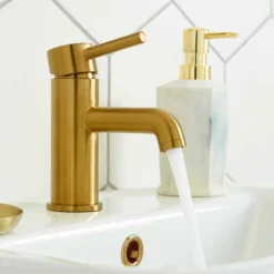 Ottone Brass Monobloc Basin Mixer Tap by Kartell | High-Quality Bathroom Tap 6 Ottone Brass Monobloc Basin Mixer Tap by Kartell | High-Quality Bathroom Tap -Bathroom Sales Shop TAP140OT2
