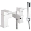 Scudo Lanza Chrome Bath Shower Mixer Tap with Shower Kit & Wall Bracket - Modern Bathroom Taps