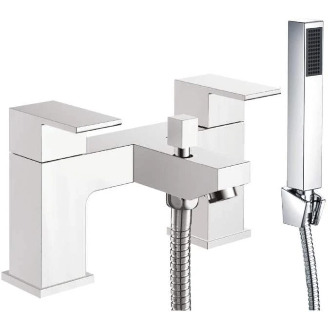 Scudo Lanza Chrome Bath Shower Mixer Tap with Shower Kit & Wall Bracket - Modern Bathroom Taps 3 Scudo Lanza Chrome Bath Shower Mixer Tap with Shower Kit & Wall Bracket - Modern Bathroom Taps