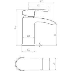 Scudo Belini Mono Basin Mixer Tap with Push Waste | Modern Bathroom Taps -Bathroom Sales Shop TAP201 LD