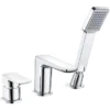 Scudo Muro 3 Hole Bath Mixer Tap | Modern Bathroom Tap | Chrome Finish