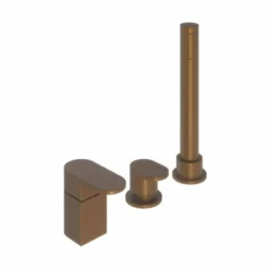 ABACUS Ki 3 Hole Brushed Bronze Deck Mounted Bath Mixer Tap - Modern Coloured Taps