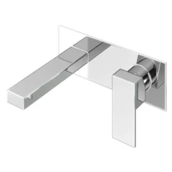 ABACUS Plan Wall Mounted Basin Mixer Tap - Chrome | Modern Design & Durability
