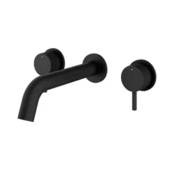 ABACUS Iso Pro Concealed Wall Mounted Basin Mixer - Matt Black | Modern Bathroom Tap