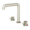 ABACUS Iso Pro 3 Tap Hole Deck Mounted Basin Mixer - Brushed Nickel | Modern Bathroom Tap -Bathroom Sales Shop TBTS 447 1802