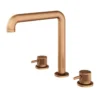 ABACUS Iso Pro 3 Tap Hole Deck Mounted Basin Mixer - Brushed Bronze | Modern Bathroom Tap -Bathroom Sales Shop TBTS 448 1802