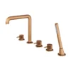 ABACUS Iso Pro 5 Tap Hole Deck Mounted Bath Shower Mixer Tap - Brushed Bronze -Bathroom Sales Shop TBTS 448 3422