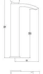 Nuie Vibe High Rise Mixer Tap - Modern Bathroom Tap with Chrome Finish 5 Nuie Vibe High Rise Mixer Tap - Modern Bathroom Tap with Chrome Finish -Bathroom Sales Shop TSI307.Spec