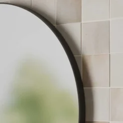 HiB Trim Round 80cm Black Bathroom Mirror - Stylish & Functional Design -Bathroom Sales Shop Trim Curve 40 Lifestyle 5 2