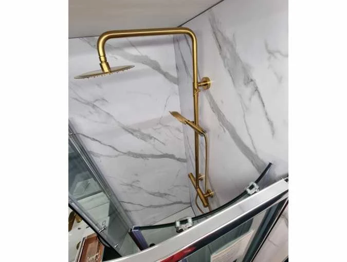 Signature Ripley Brushed Brass Round Thermostatic Dual Head Shower Set - Premium Shower Kit 9 Signature Ripley Brushed Brass Round Thermostatic Dual Head Shower Set - Premium Shower Kit - Image 7