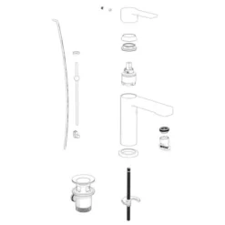 Villeroy & Boch Architectura Single Lever Basin Mixer Chrome With Pop Up Waste - Modern Bathroom Tap -Bathroom Sales Shop VB ARCHITECTURA SINGLE LEVER BASIN MIXER DRAW BAR PARTS