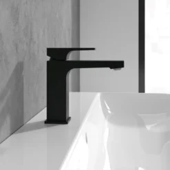 Villeroy & Boch Architectura Square Single Lever Basin Mixer Matt Black With Pop Up Waste - Premium Bathroom Tap -Bathroom Sales Shop VB ARCHITECTURA SQUARE SINGLE LEVER BASIN MIXER MATT BLACK 3 1