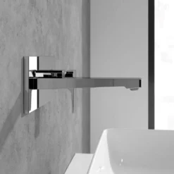 Villeroy & Boch Architectura Square Wall Mounted Single Lever Basin Mixer in Chrome -Bathroom Sales Shop VB ARCHITECTURA SQUARE WALL MOUNTED SINGLE LEVER BASIN MIXER 3