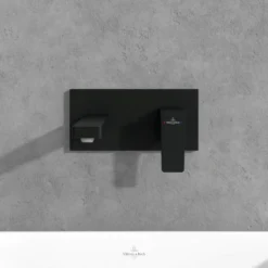 Villeroy & Boch Architectura Square Wall Mounted Single Lever Basin Mixer - Matt Black 10 Villeroy & Boch Architectura Square Wall Mounted Single Lever Basin Mixer - Matt Black -Bathroom Sales Shop VB ARCHITECTURA SQUARE WALL MOUNTED SINGLE LEVER BASIN MIXER BLACK 3
