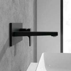 Villeroy & Boch Architectura Square Wall Mounted Single Lever Basin Mixer - Matt Black 9 Villeroy & Boch Architectura Square Wall Mounted Single Lever Basin Mixer - Matt Black -Bathroom Sales Shop VB ARCHITECTURA SQUARE WALL MOUNTED SINGLE LEVER BASIN MIXER BLACK 4