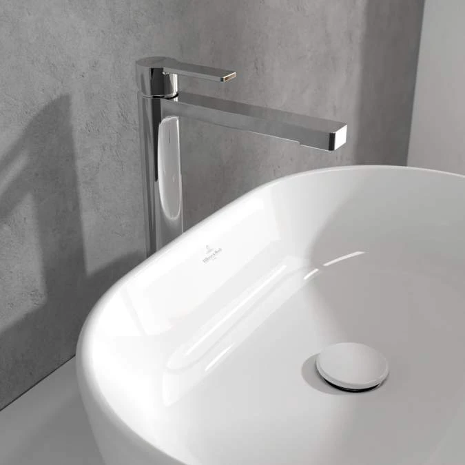 Villeroy & Boch Architectura Tall Single Lever Basin Mixer Chrome - Modern Bathroom Tap 4 Villeroy & Boch Architectura Tall Single Lever Basin Mixer Chrome - Modern Bathroom Tap - Image 2