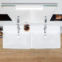 Villeroy & Boch More To See One LED Bathroom Mirror 600 x 600mm - Modern Illuminated Bathroom Accessory -Bathroom Sales Shop VB MORE TO SEE 600X600 LIGHT UP 3