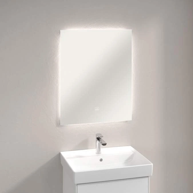 Villeroy & Boch More To See Lite Rectangle LED Bathroom Mirror 600 X 750mm - Modern Bathroom Lighting 4 Villeroy & Boch More To See Lite Rectangle LED Bathroom Mirror 600 X 750mm - Modern Bathroom Lighting - Image 2